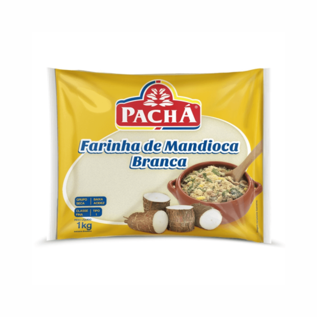 PACHA FARINHA DE MANDIOCA  BRANCA 10X1kg – REF: PA-0004 - UNICENA