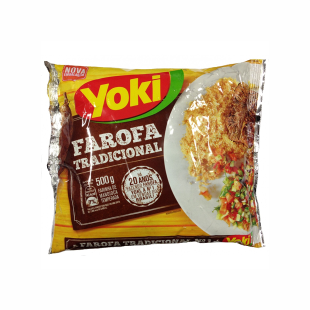 YOKI FAROFA MANDIOCA TEMPERADA  24X400g – REF: YO-25100 - UNICENA