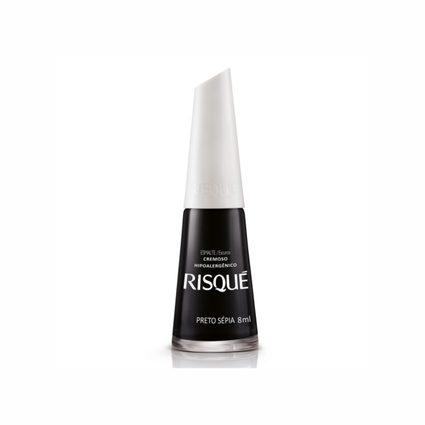 RISQUE ESMALTE PRETO SEPIA 6X8ml – REF: RI-0013 - UNICENA