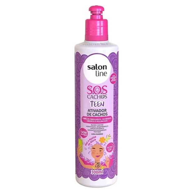 SALON LINE SOS CHACHOS TEENS ATIV. CACHOS 12x300ml – REF: SL-34566 - UNICENA