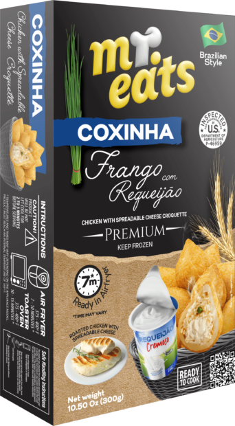 Mr.eats COXINHA DE FRANGO C/ TIROLEZ (FOOD SERVICE) 12X600g – REF: ME-3080 - UNICENA