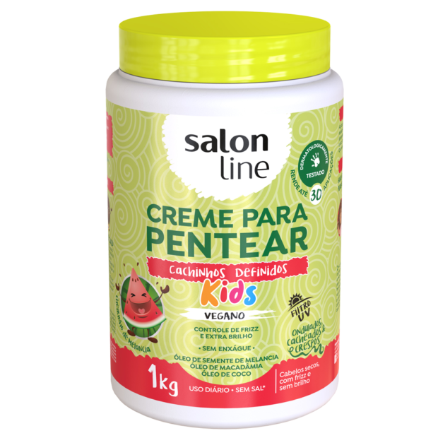 SALON LINE CACHINHOS DEFINIDOS CREME PARA PENTEAR 6x1000ml – REF: SL-95678 - UNICENA