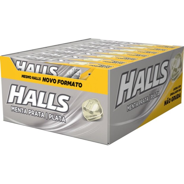 HALLS MENTA (PRATA) DISPLAY 21 UN – REF:AD-0008 - UNICENA