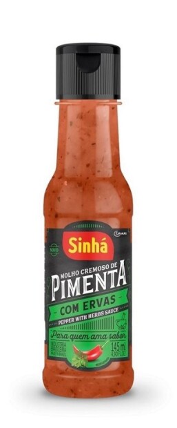 SINHA MOLHO DE PIMENTA CREMOSO C/ ERVAS 12X145ml – REF:SI-0044 - UNICENA