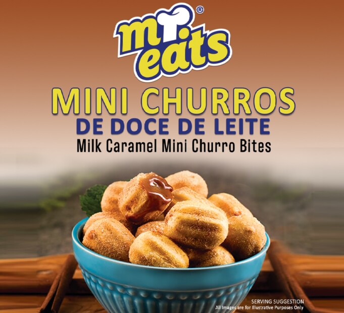 Mr.eats MINI CHURROS DE DOCE DE LEITE (FOOD SERVICE ) 12x500g – REF: ME-0402 - UNICENA