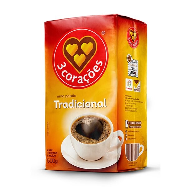 3 CORACOES CAFE TRADICIONAL 20x500gr – REF: COR-0002 - UNICENA