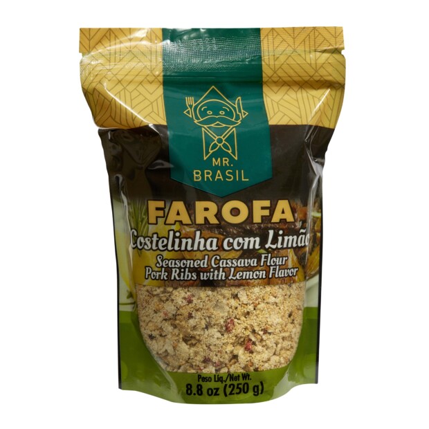 MR. BRASIL FAROFA MANDIOCA GOURMET COSTELINHA COM LIMAO 12X250g – REF: MR-0004 - UNICENA