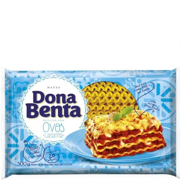 D.BENTA LASANHA OVOS 20X500gr – REF: DB-0019 - UNICENA