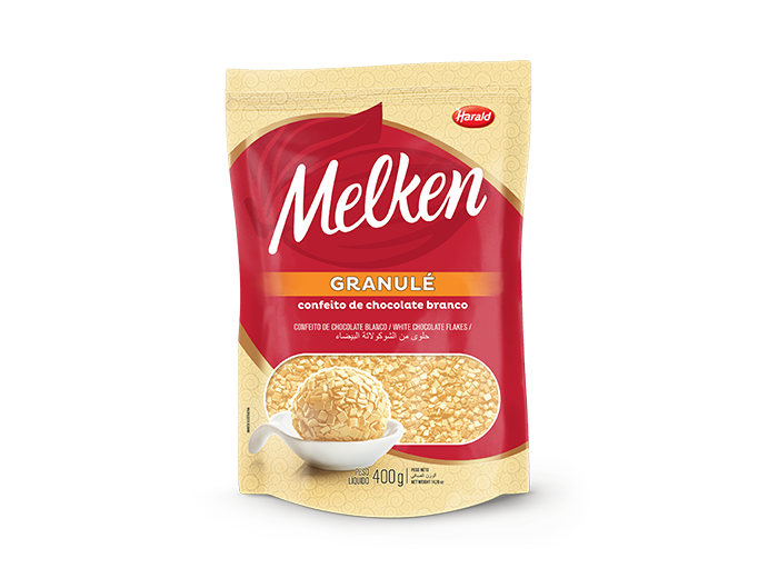 HARALD MELKEN GRANULE CHOC. BRANCO 12X400gr – REF: HR-0010 - UNICENA