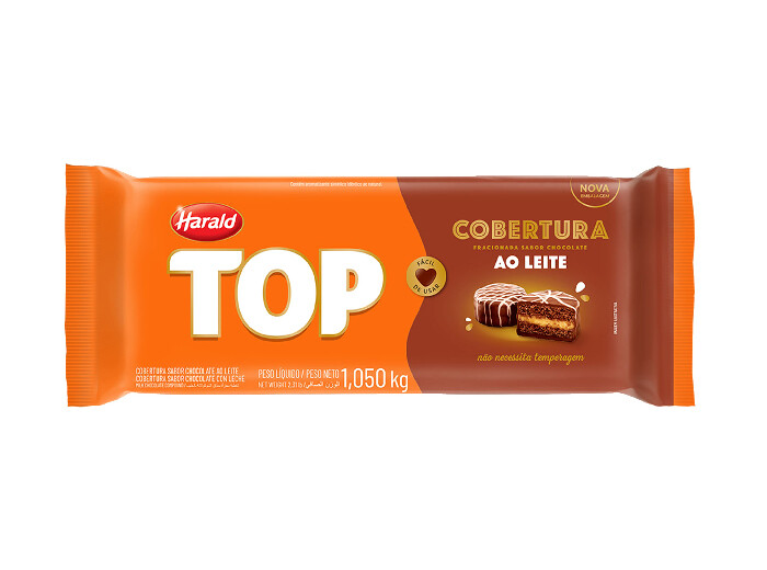 HARALD COBERTURA BARRA CHOCOLATE AO LEITE TOP 10X1.010Kg – REF: HR-0001 - UNICENA