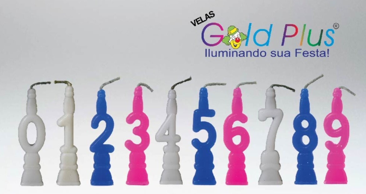 GOLD PLUS VELA (6) TRADICIONAL BRANCO 10UN – REF: GP-0027 - UNICENA