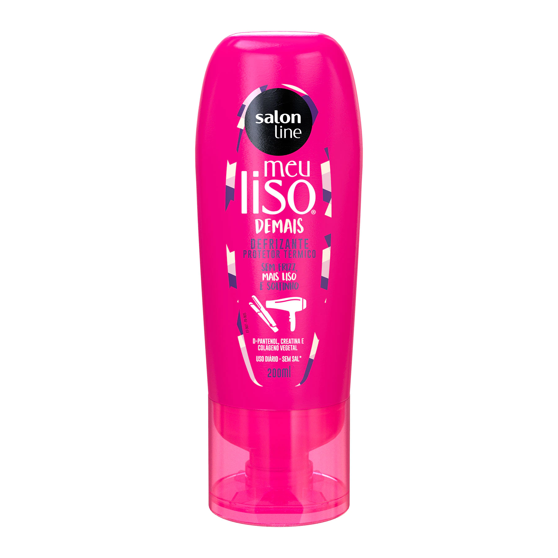 SALON LINE DEFRIZANTE MEU LISO DEMAIS 6X200ml – REF: SL-43757 - UNICENA