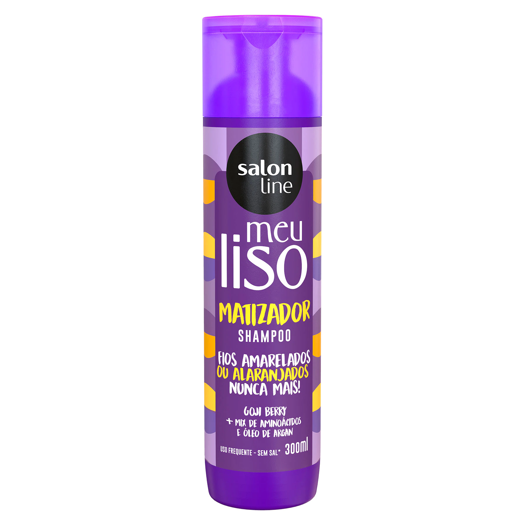 SALON LINE SHAMPOO MEU LISO MATIZADOR 6X300ml – REF: SL-95191 - UNICENA