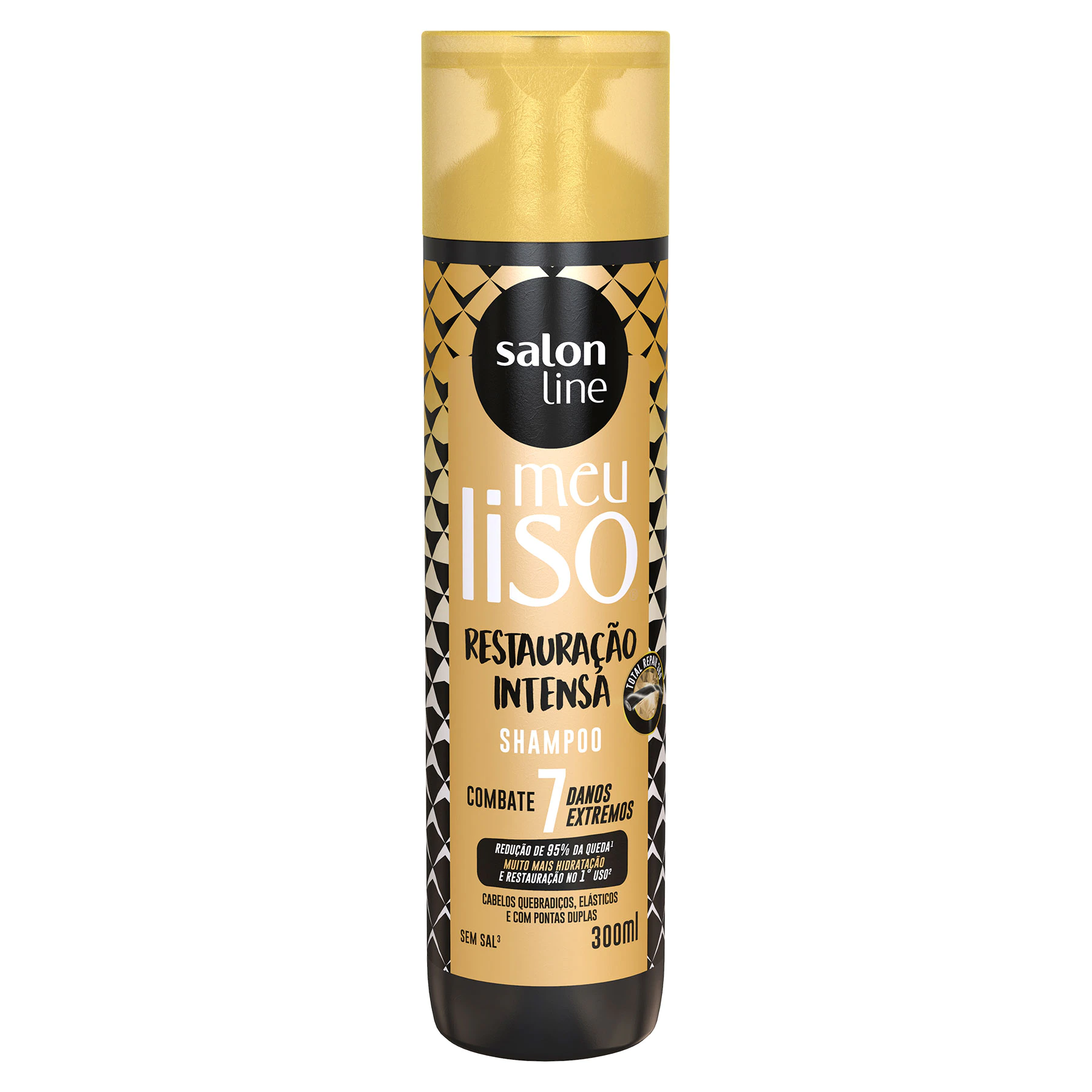 SALON LINE SHAMPOO MEU LISO RESTAURACAO INTENSA 6X300ml – REF: SL-95690 - UNICENA