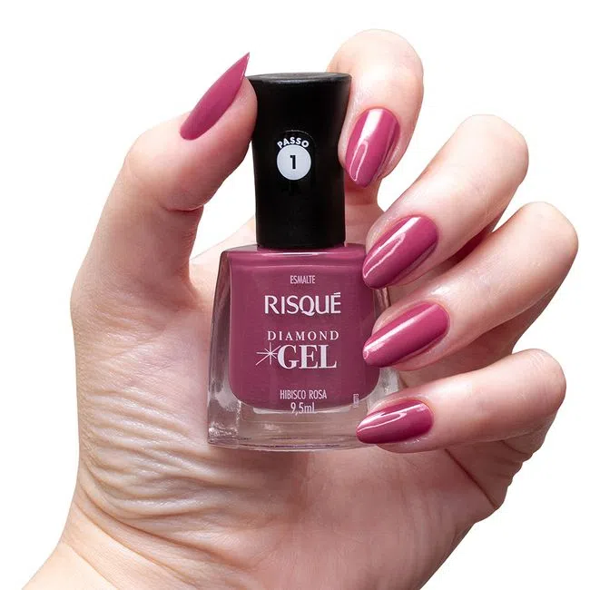 RISQUE ESMALTE GEL HIBISCO ROSA 6X9.5ml – REF: RI-0038 - UNICENA