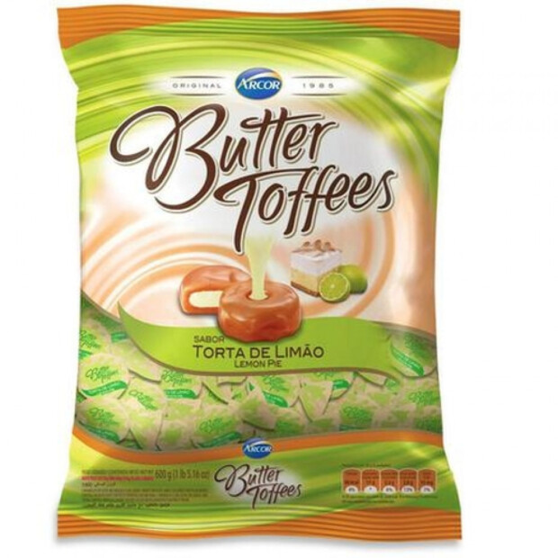 ARCOR BALA BUTTER TOFFEE TORTA DE LIMAO 1x500gr – REF: ARC-0014 - UNICENA