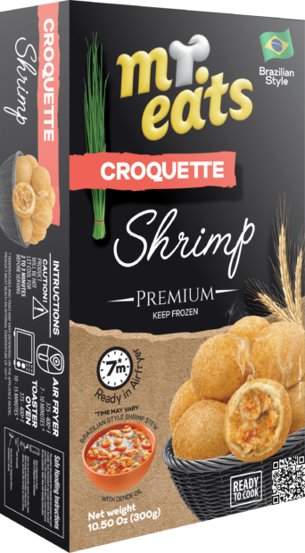 Mr. eats CROQUETTE MOQUECA DE CAMARAO FRIED 14x300g – REF: ME-0024 - UNICENA