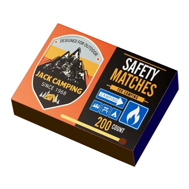 JACK CAMPING SAFETY MATCHES (FOSFOROS) 20X200 – REF: GB-0007 - UNICENA