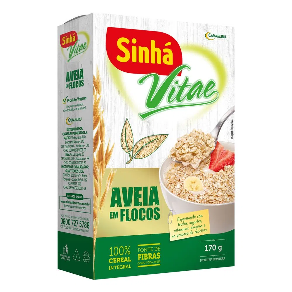 SINHA AVEIA EM FLOCOS VITAE 12X170gr – REF: SI-0053 - UNICENA