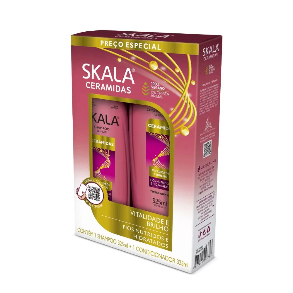 SKALA SHAMPOO+CONDICIONADOR CERAMIDAS-6X325ml – REF: SK-0022 - UNICENA