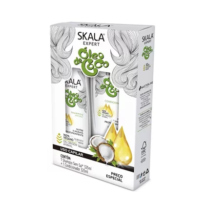 SKALA SHAMPOO+CONDICIONADOR OLEO DE COCO-6X325ml – REF: SK-0025 - UNICENA