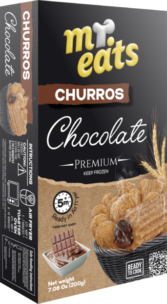 Mr.eats MINI CHURROS DE CHOCOLATE  14x200g – REF: ME-0401 - UNICENA