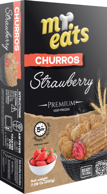 Mr.eats MINI CHURROS DE MORANGO  14x200g – REF: ME-0407 - UNICENA