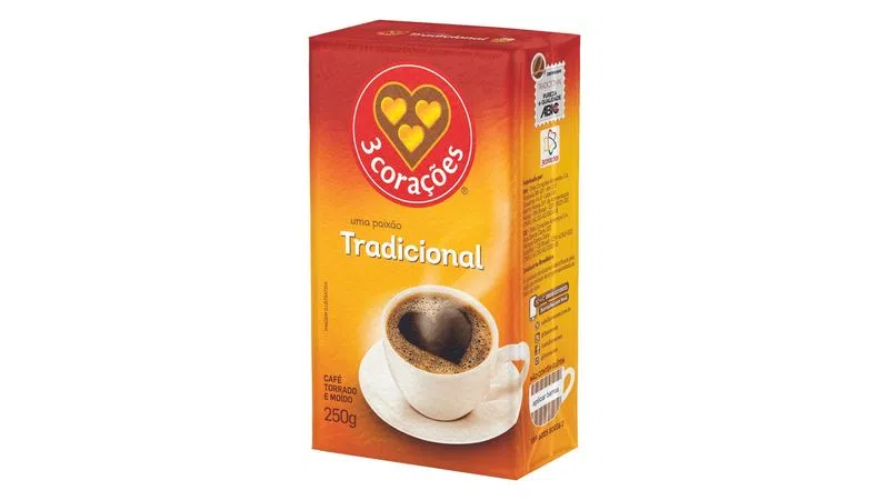 3 CORACOES CAFE TRADICIONAL 20X250gr – REF: COR-0003 - UNICENA