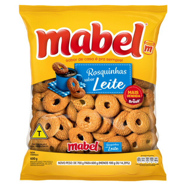 MABEL ROSQUINHA DE LEITE 18X600gr – REF: MB-0002 - UNICENA