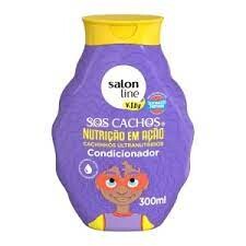 SALON LINE CONDICIONADOR SOS CACHOS KIDS NUTRICAO 6x300ml – REF: SL-30359-B - UNICENA