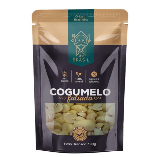 MR. BRASIL COGUMELO FATIADO POUCH 12X200GR – REF: MR-0034 - UNICENA