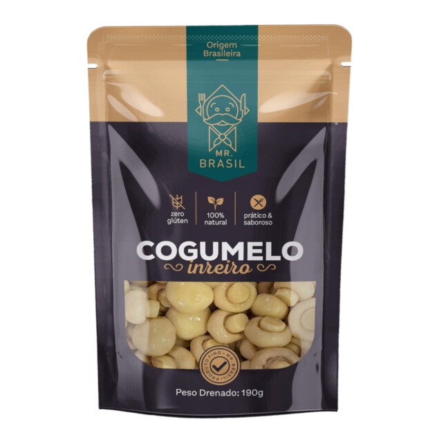 MR. BRASIL COGUMELO INTEIRO POUCH 12X200GR – REF: MR-0033 - UNICENA