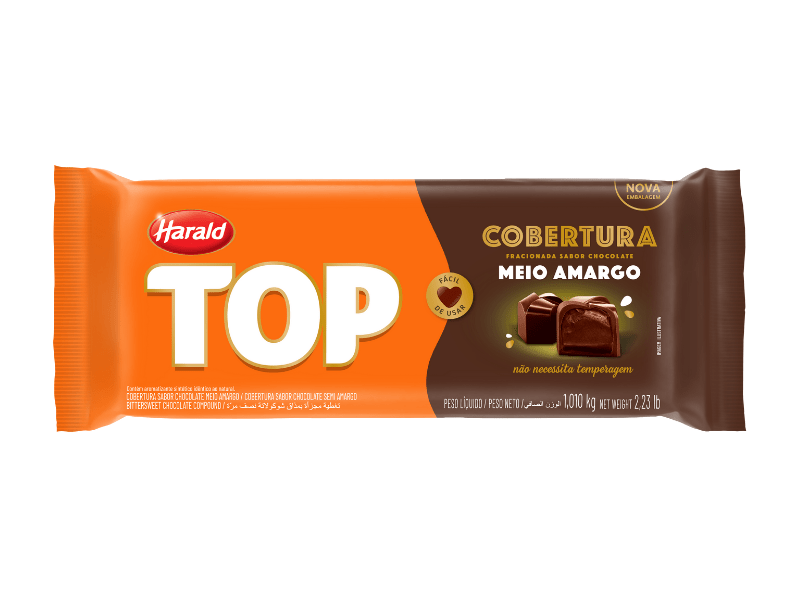 HARALD COBERTURA BARRA MEIO AMARGO TOP 10X1.010Kg – REF: HR-0015 - UNICENA