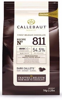 CALLEBAUT CHOCOLATE GOTAS AMARGO 54.5% CACAU 1Kg – REF: CF-0019 - UNICENA