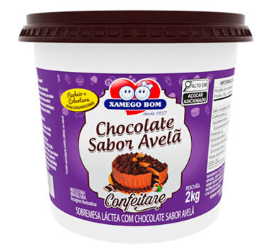 XAMEGO BOM SOB. LACTEA C/ CHOCOLATE SABOR AVELA CONFEITARE 6X2Kg – REF: XB-1071 - UNICENA