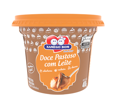 XAMEGO BOM DOCE PASTOSO COM LEITE 12X400gr – REF: XB-641 - UNICENA