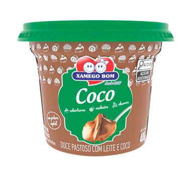 XAMEGO BOM DOCE PASTOSO COM LEITE E COCO 12X400gr – REF: XB-643 - UNICENA